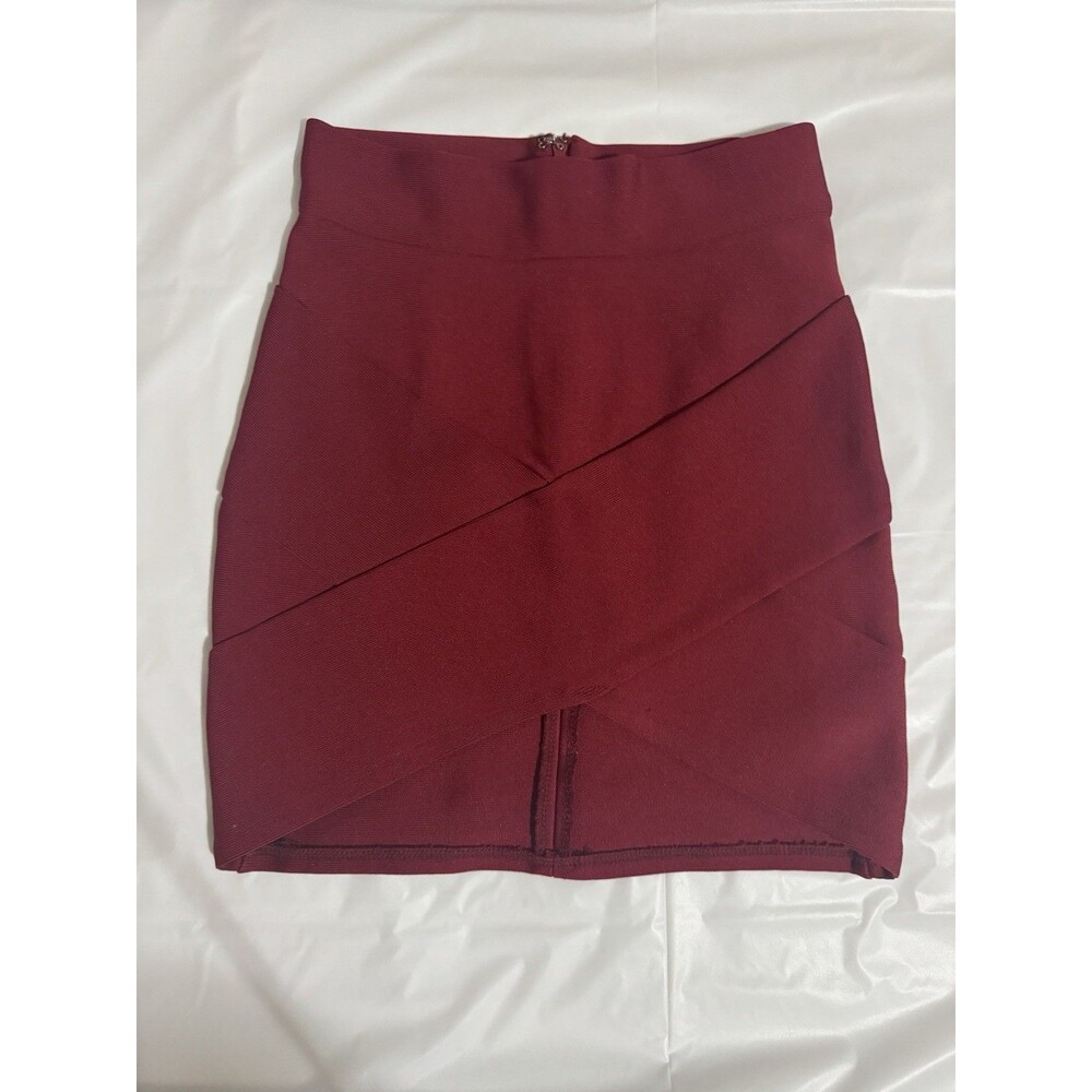 Rumor Boutique Maroon Bandage Skirt Size 6